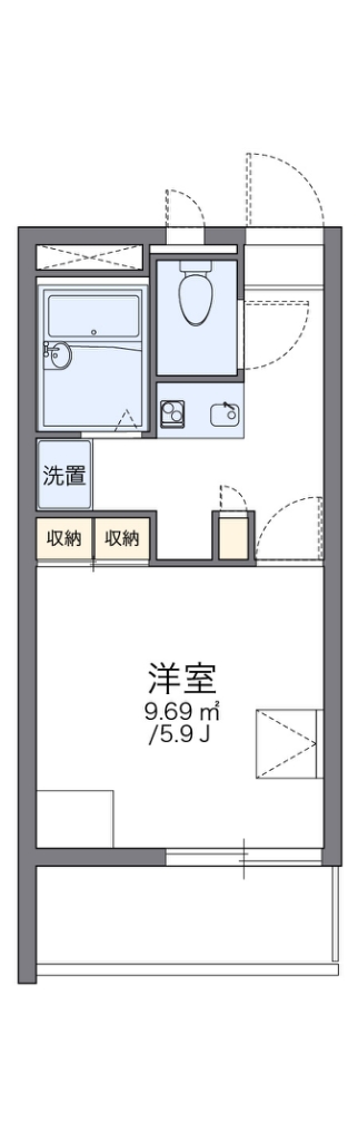 レオパレス鈴ヶ森 305号室 間取り