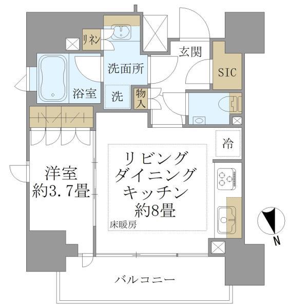 ピアース渋谷 904号室 間取り