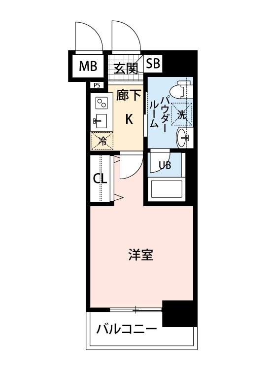 ガリシア浜松町 604号室 間取り