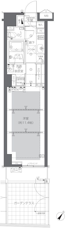 ZOOM渋谷神山町 102号室 間取り