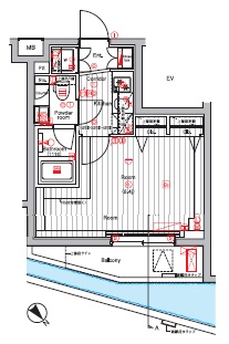 THE　HOUSE　赤坂檜町 102号室 間取り