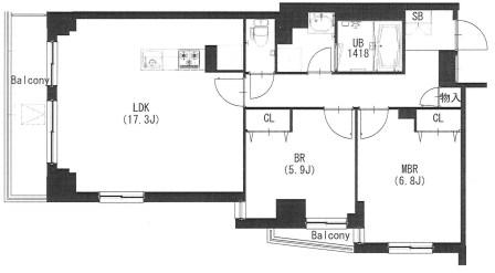 エスティメゾン都立大学 203号室 間取り