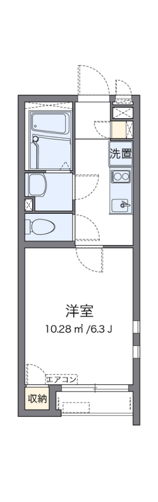 クレイノフルール高円寺 101号室 間取り
