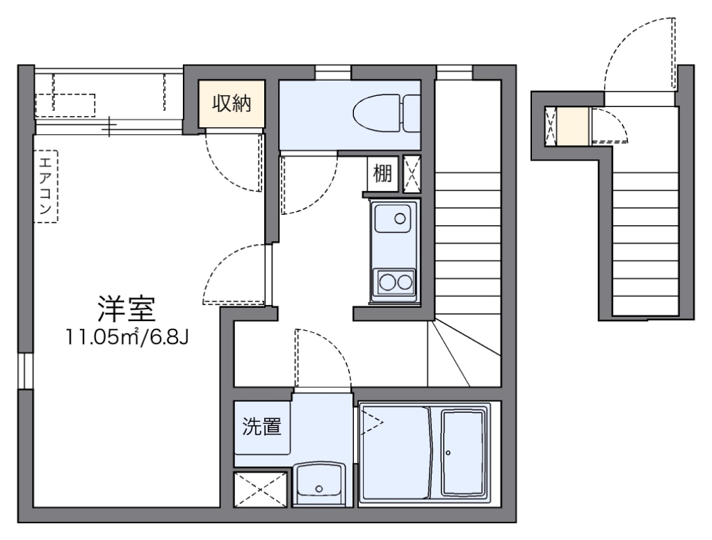 レオネクスト榊 201号室 間取り