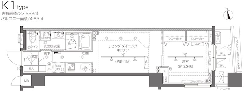 ZOOM大塚 311号室 間取り