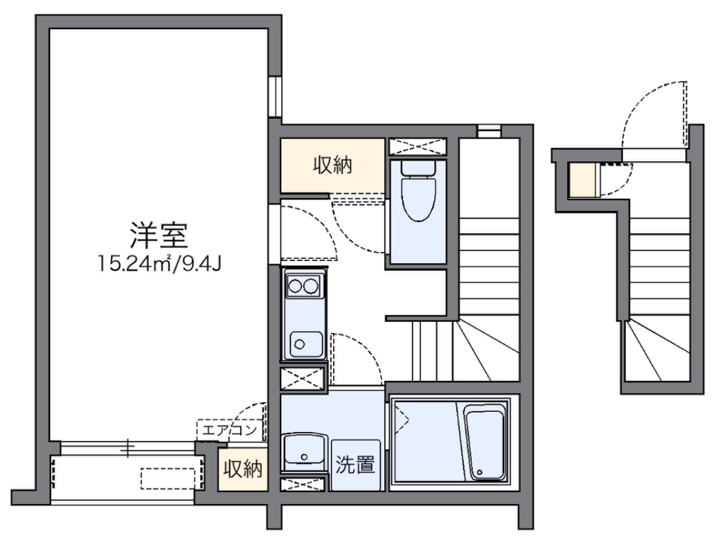 レオネクストＦＥＲＩＯ瀬田 204号室 間取り