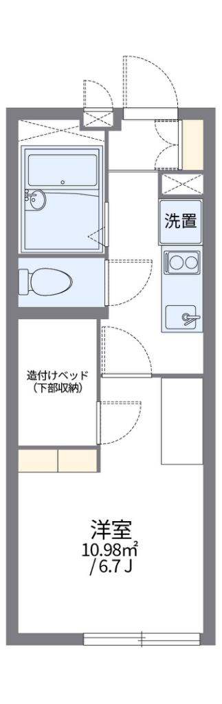レオパレスＡｎｔＨＩＲＯ 102号室 間取り