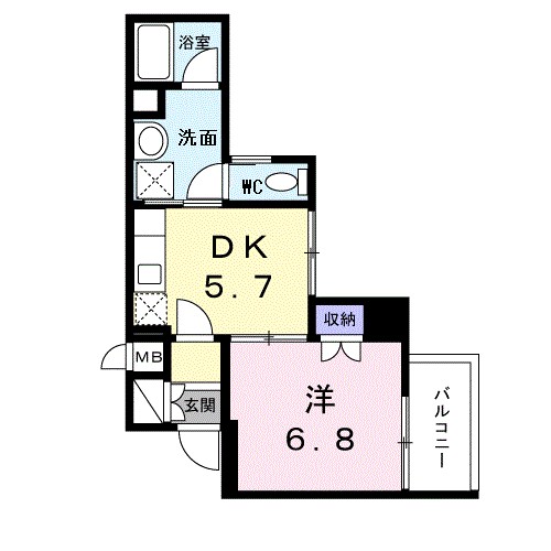 ペガソ２１ 505号室 間取り