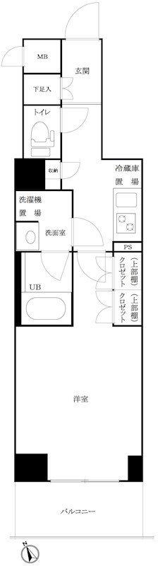 ルーブル白金高輪参番館 102号室 間取り