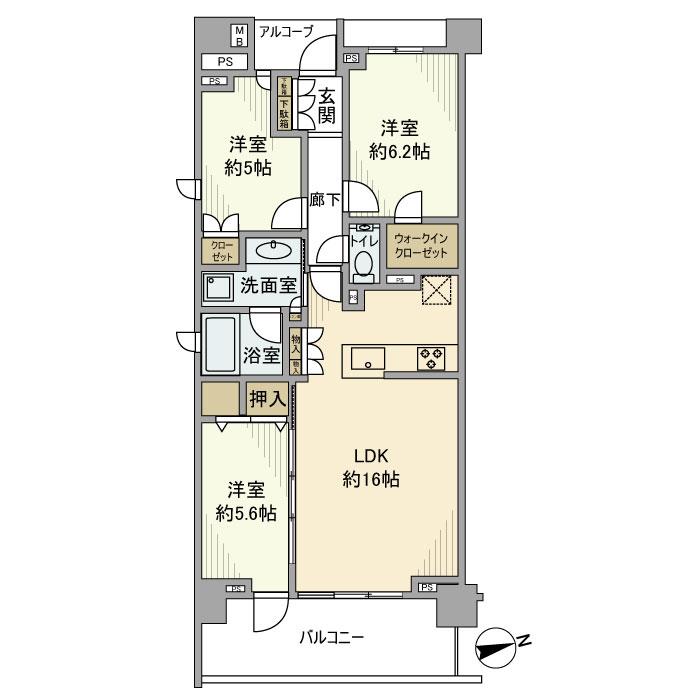 プラウド上北沢ディアージュ 406号室 間取り