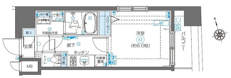 ZOOM渋谷富ヶ谷 304号室 間取り