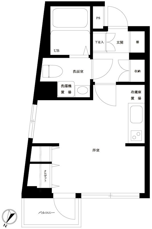 ストーク南麻布 205号室 間取り