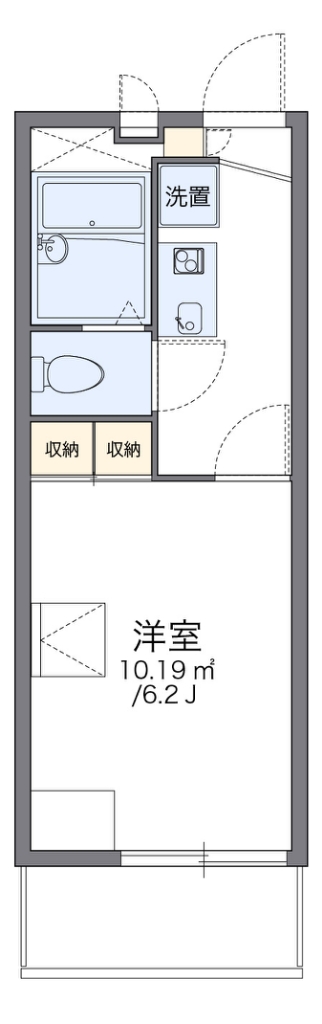 レオパレスエフ 202号室 間取り