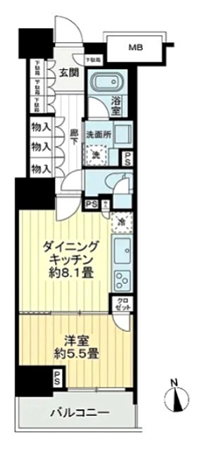 パークハウス文京関口 402号室 間取り