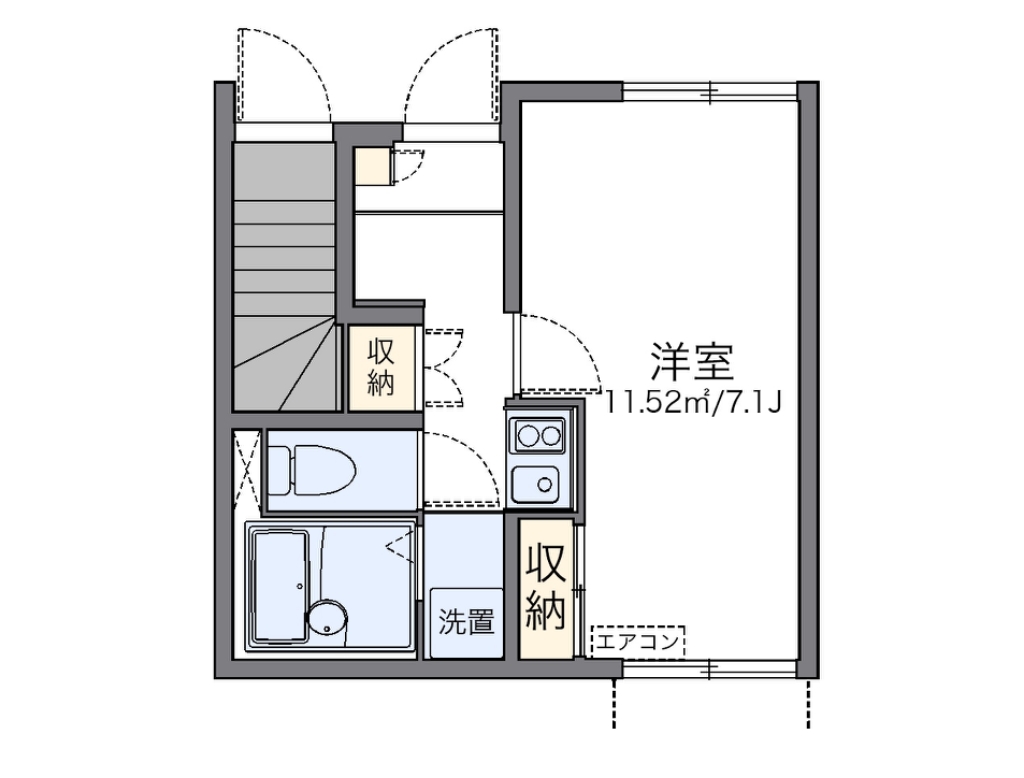 レオネクストＮＡＮＡ 102号室 間取り