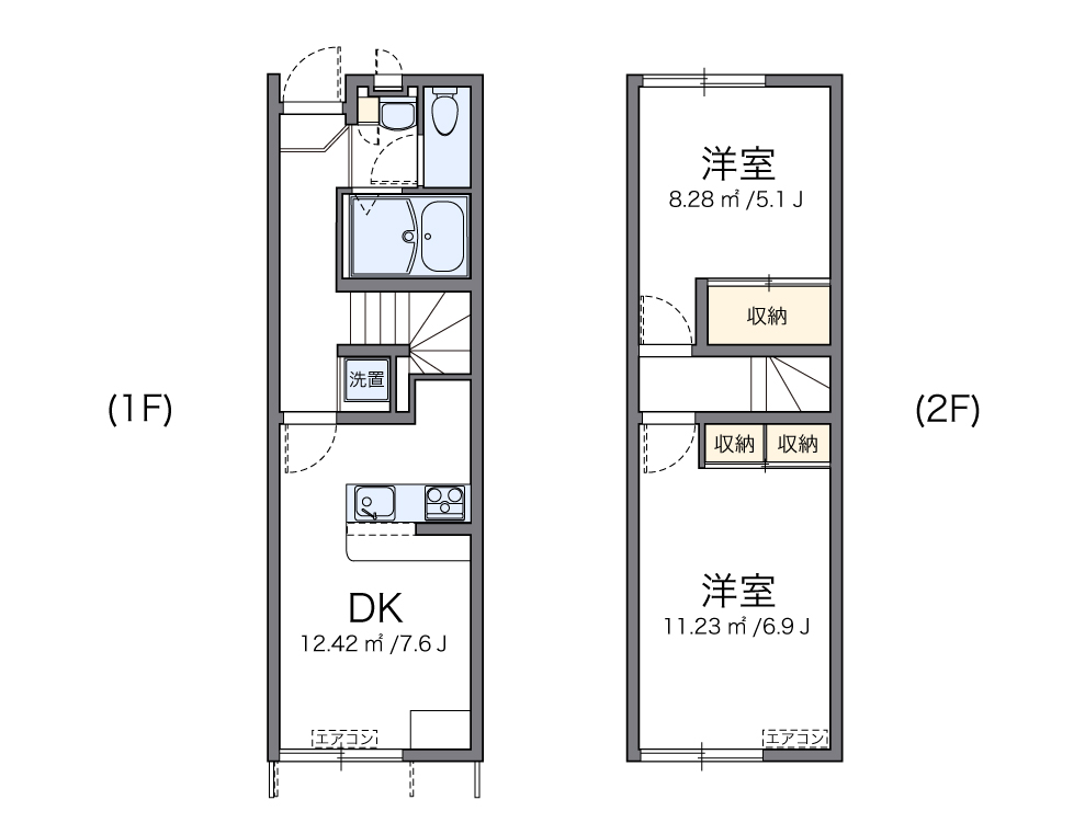 レオパレス玉川 103号室 間取り