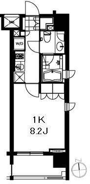 芝ウエスト 401号室 間取り