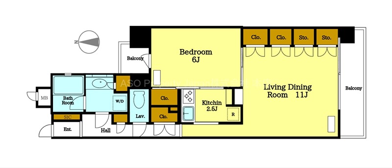 Elite Residence Miyamasuzaka 901号室 間取り