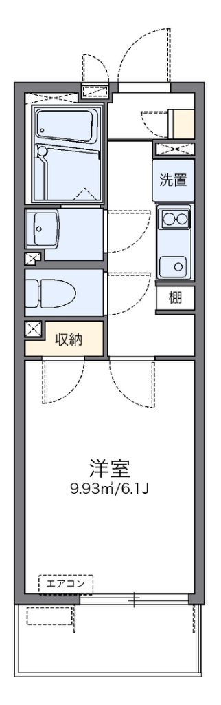 レオネクストエステート旗の台 304号室 間取り
