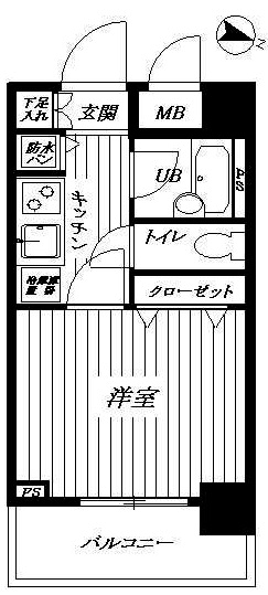 ﾌｪﾆｯｸｽ赤坂 303号室 間取り