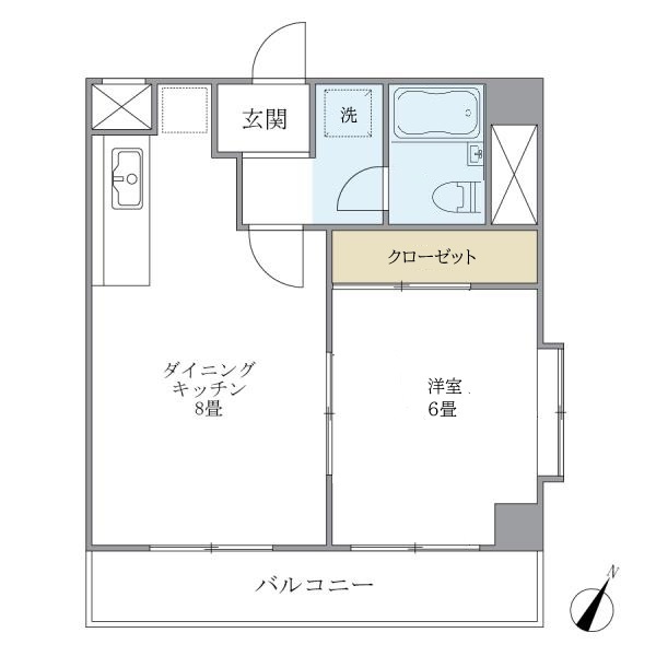 ニューハイツ中落合 205号室 間取り