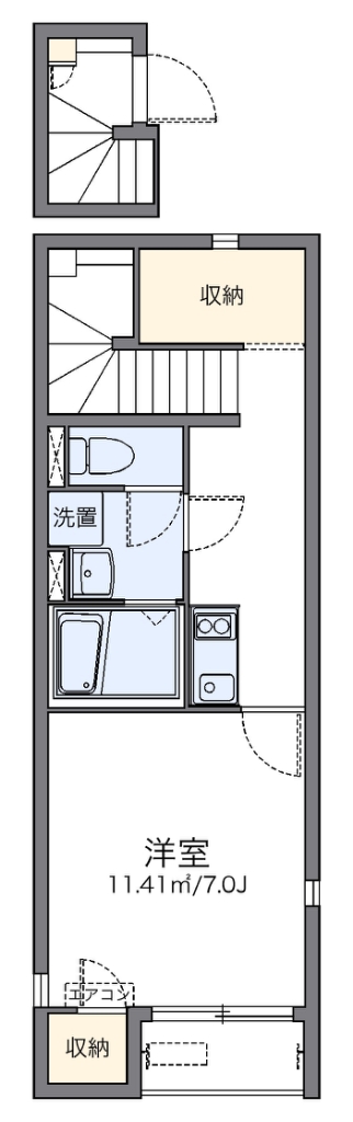 レオネクスト青栁 204号室 間取り
