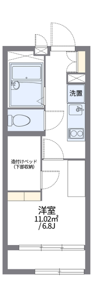 レオパレス冨士 108号室 間取り