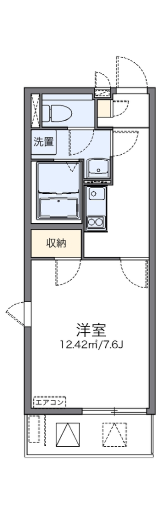 レオネクストＳＫＹ 201号室 間取り