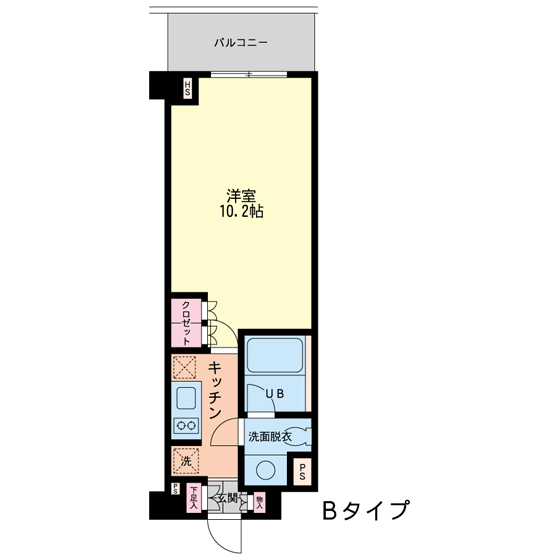 エスティメゾン代沢 210号室 間取り
