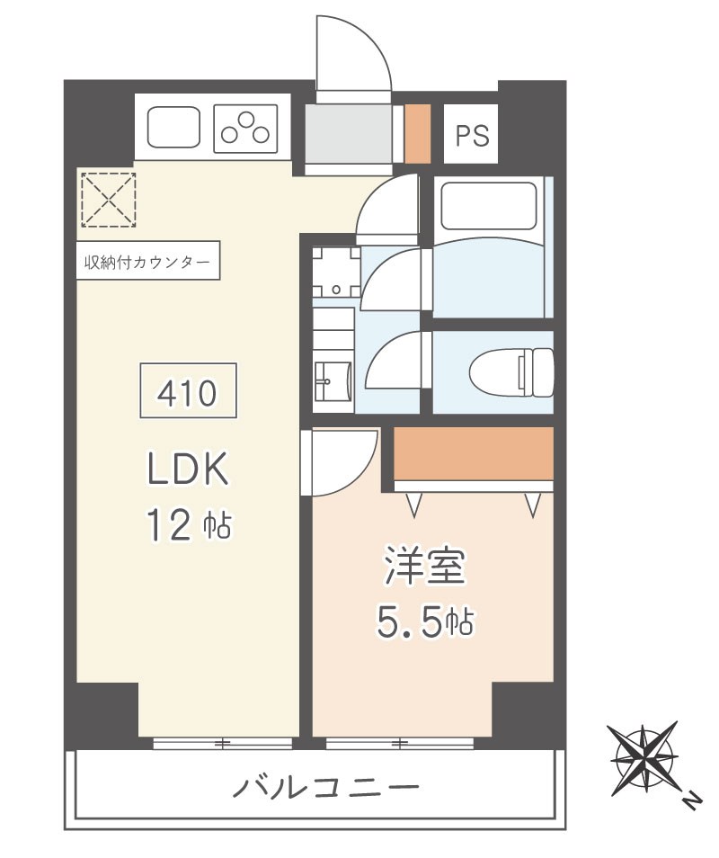 朝日動坂マンション  間取り図