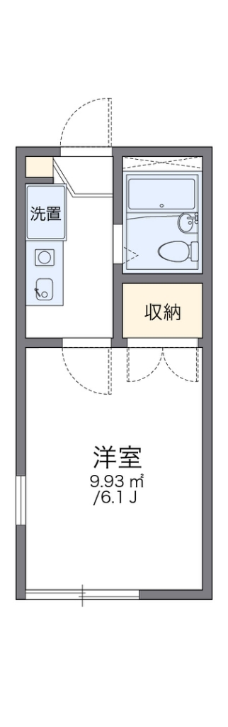 レオパレスイキ明大前 間取り図
