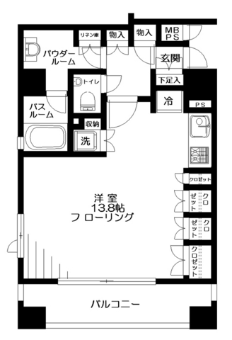 日神デュオステージ早稲田 間取り図
