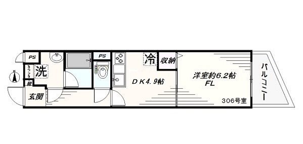ライオンズマンション後楽園 間取り図