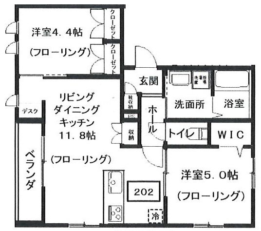 メゾンブラッシュ代々木上原Ⅱ 間取り図