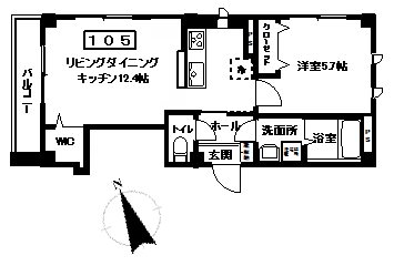 ソルクレア代沢 間取り図