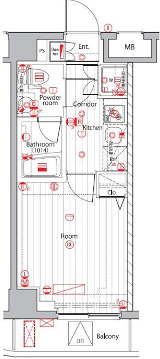 プレミアムキューブ広尾 間取り図