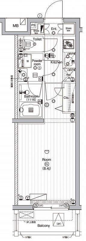 プレミアムキューブ下北沢 間取り図