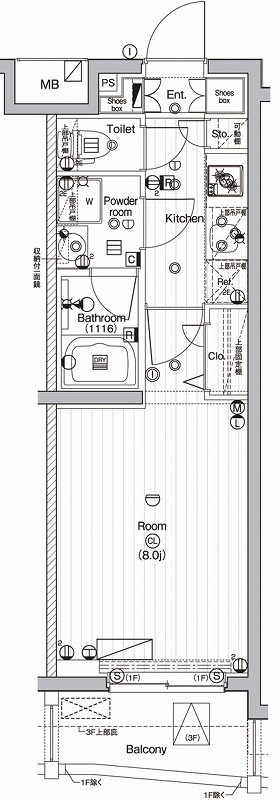 プレミアムキューブ下北沢 間取り図