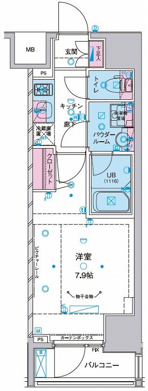 ジェノヴィア麻布十番グリーンヴェール 間取り図