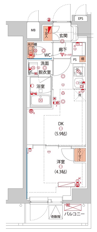 ハーモニーレジデンス東京サウス大塚 間取り図