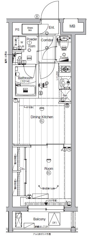 PREMIUM　CUBE　東高円寺 間取り図
