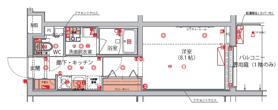 ハーモニーレジデンス新宿 THE NORTH 間取り図