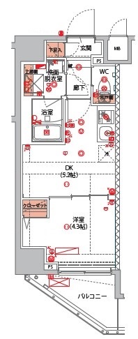 ハーモニーレジデンス新宿早稲田ザ・ガーデン 間取り図