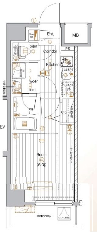 プレミアムキューブＧ西大井 間取り図