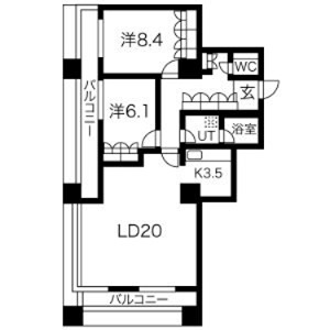 グランパークハイツ 間取り図
