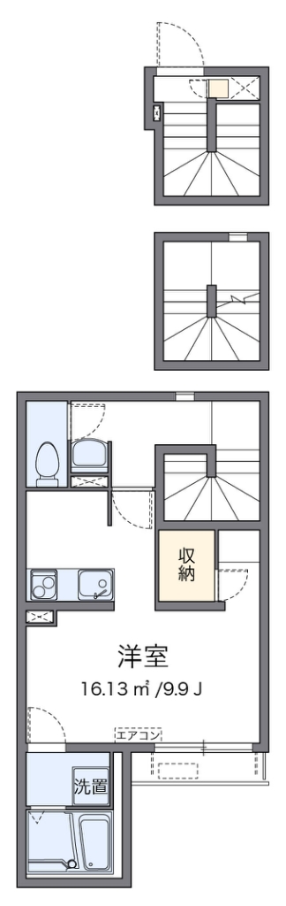 クレイノｋｅｙａｋｉⅡ 間取り図