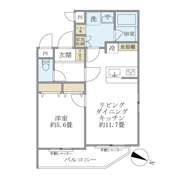 Ｔｈｅ　Ｓｈｉｎａｇａｗａ　Ｅａｓｔ　Ｒｅｓｉｄｅｎｃｅ 間取り図