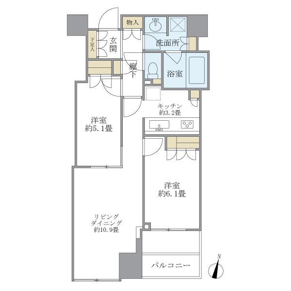 大崎ウエストシティタワーズＷＥＳＴ 間取り図