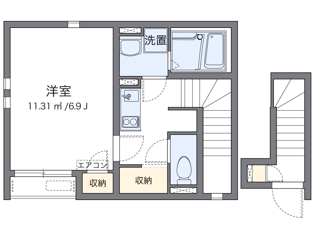 クレイノエクセル戸越Ⅱ 間取り図
