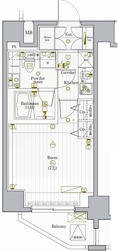 PREMIUM CUBE G 駒沢大学 間取り図